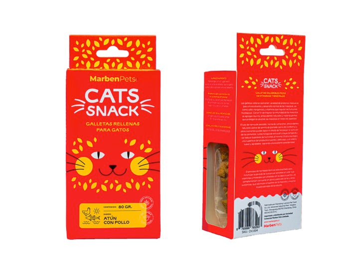 Galletas Cats Snack, Atún con Pollo.