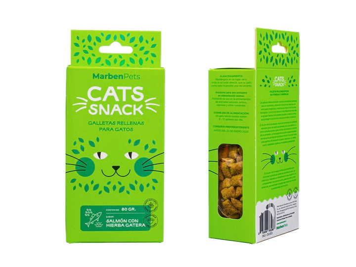 Galletas Cats Snack, Salmón con Hierba Gatera.