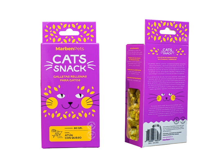 Galletas Cats Snack, Atún con Queso.