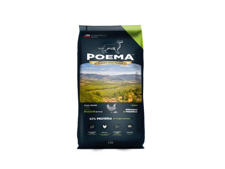 Poema Pollo y Arroz. Senior, 3 Kilos.