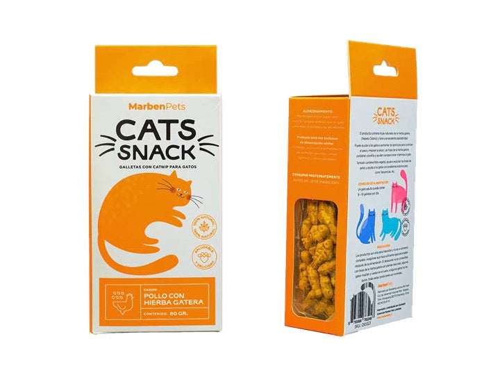 Galletas Cats Snack, Pollo con Hierba Gatera.