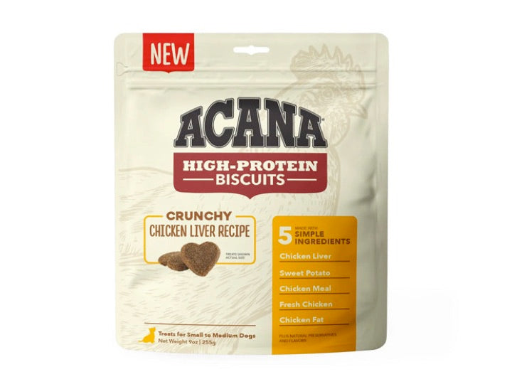 ACANA HIGH-PROTEIN BISCUITS, CRUNCHY CHICKEN LIVER RECIPE - SMALL BREEDS