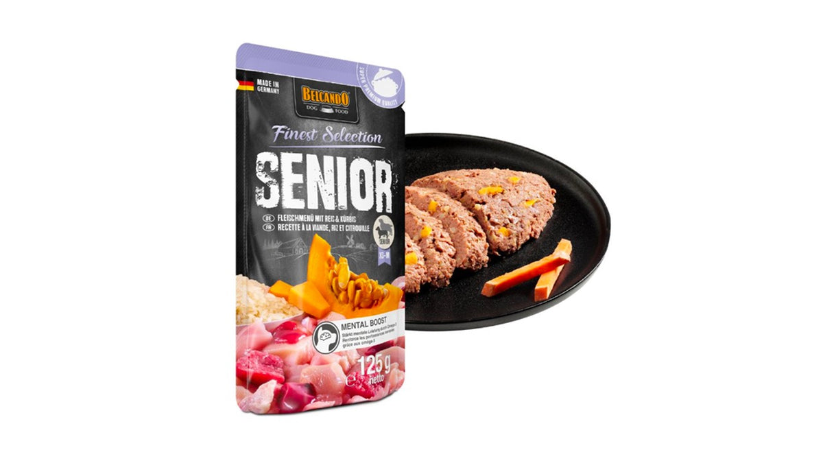 BELCANDO SENIOR, MENU DE CARNES. 125 GRAMOS.