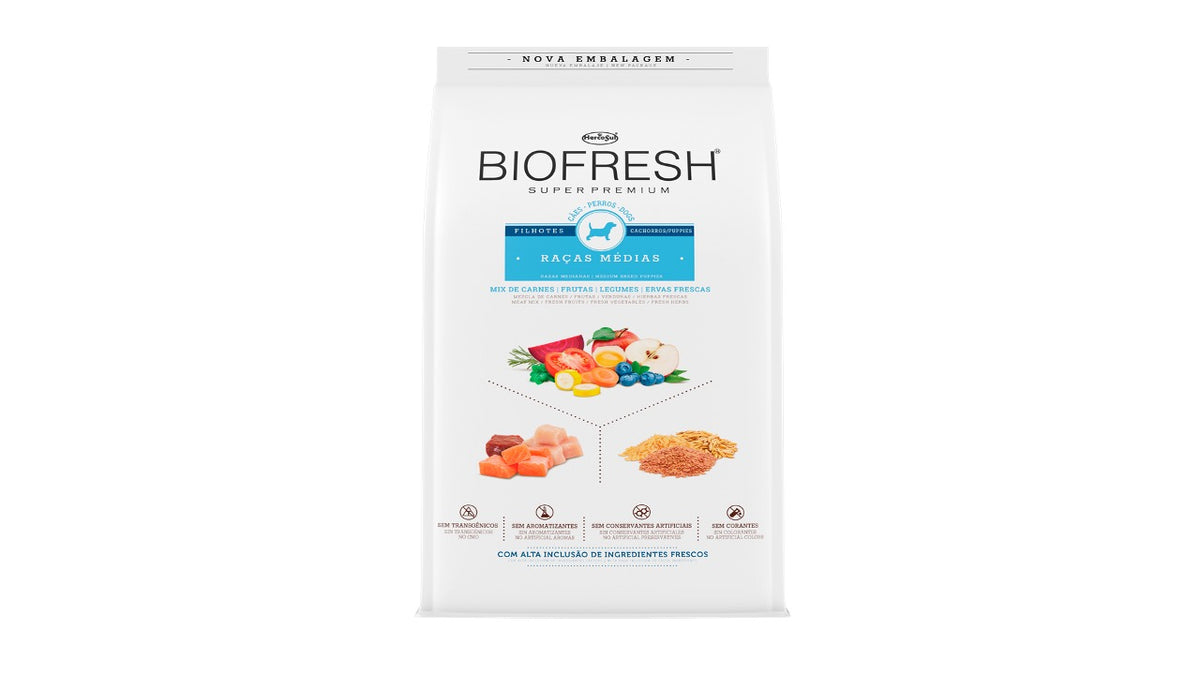 BIOFRESH CACHORRO, RAZAS MEDIANAS. 3 KILOS.