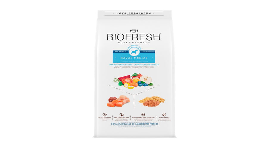 BIOFRESH CACHORRO, RAZAS MEDIANAS. 3 KILOS.