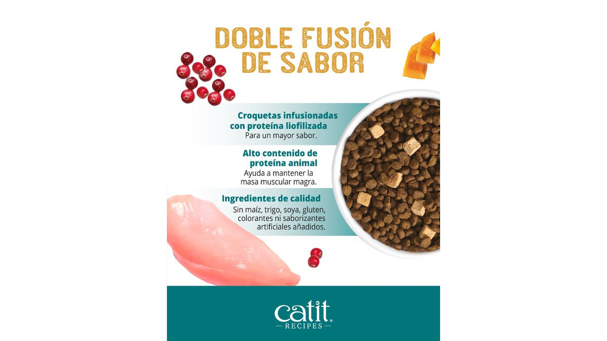 CATIT RECIPES DOUBLE FUSION SENIOR. 4,5 KILOS.
