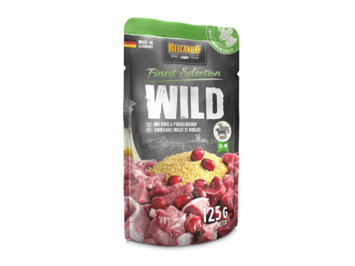 Belcando, Venado con Arándanos y Mijo. Sobre 125 G.