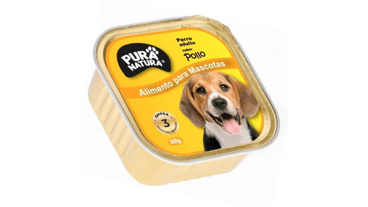 PURA NATURA, ADULTO. SABOR POLLO, 300G.