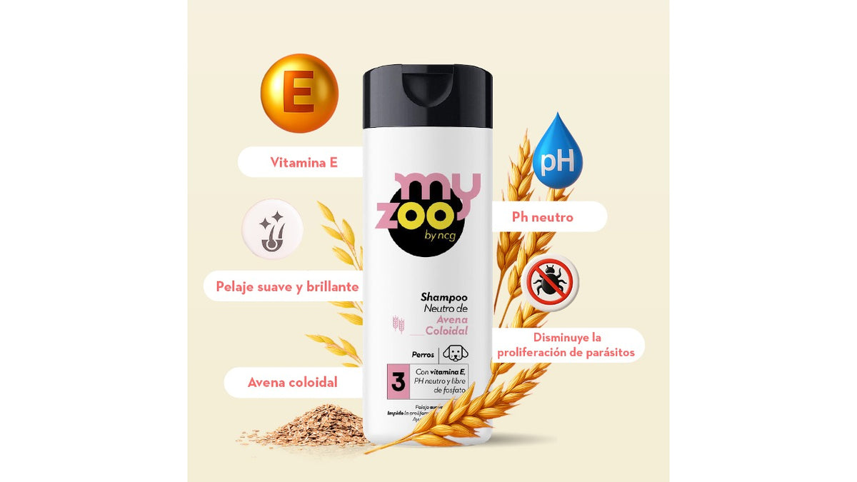 Shampoo Neutro Avena Coloidal, My Zoo. 420CC.