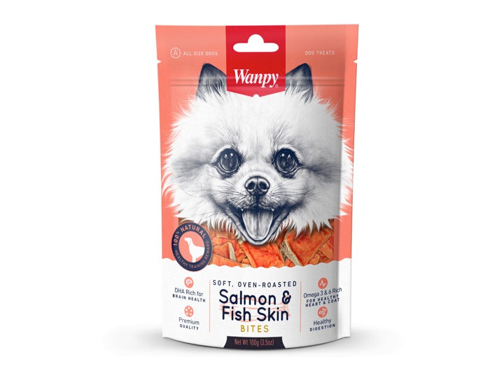 BOCADO DE SALMON Y PESCADO, 100 G. WANPY.
