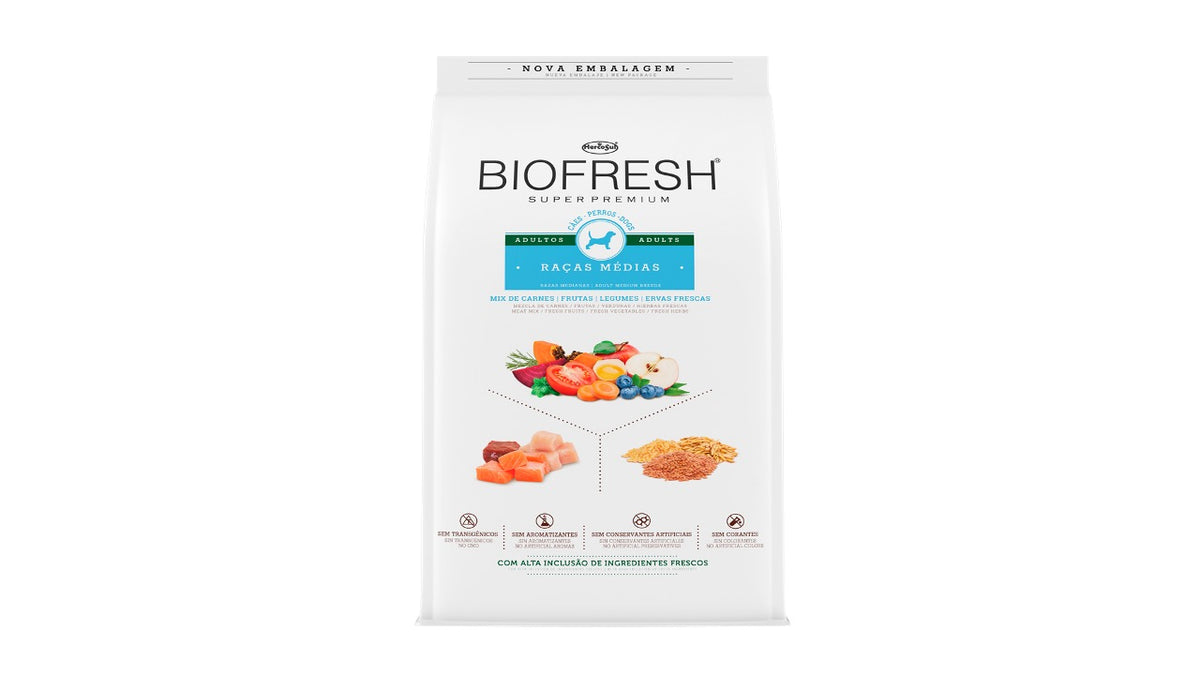 BIOFRESH ADULTO, RAZAS MEDIANAS. 10,1 KILOS.