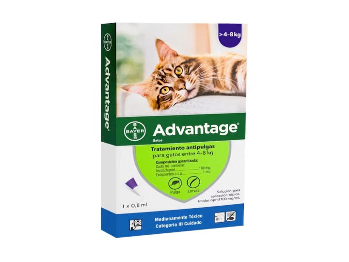 Advantage Pulguicida, Gatos de 4 a 8 kilo.