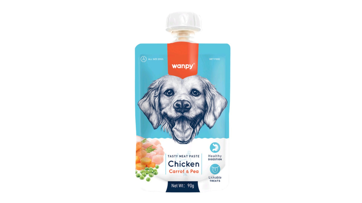 WANPY TASTY MEAT PASTE CHICKEN. 90 GRAMOS.
