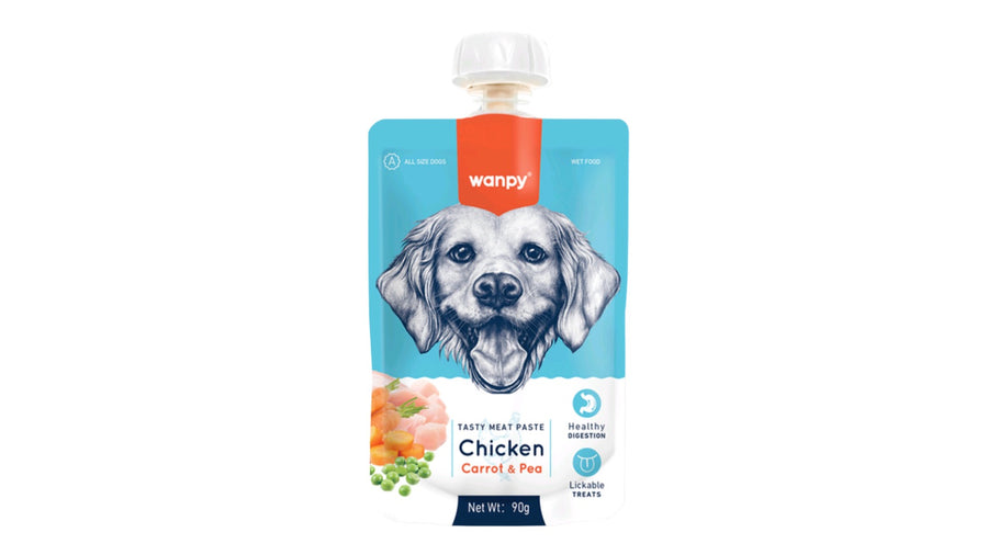 WANPY TASTY MEAT PASTE CHICKEN. 90 GRAMOS.