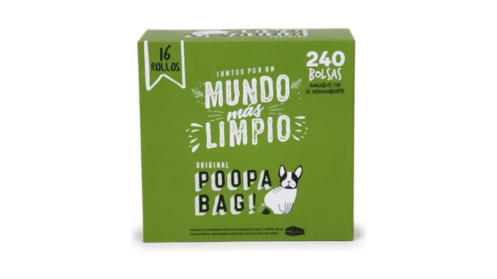 POOPA BAG PACK 16 ROLLOS DE 15 BOLSAS