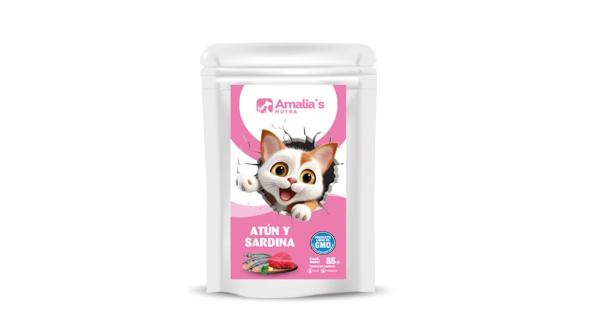 AMALIA'S NUTRA POUCH ATUN Y SARDINA 85GR.