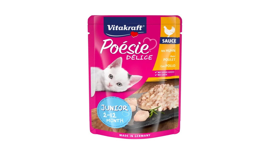 VITAKRAFT SACHET POESIE DELICE POLLO JUNIOR. 85 GRAMOS.