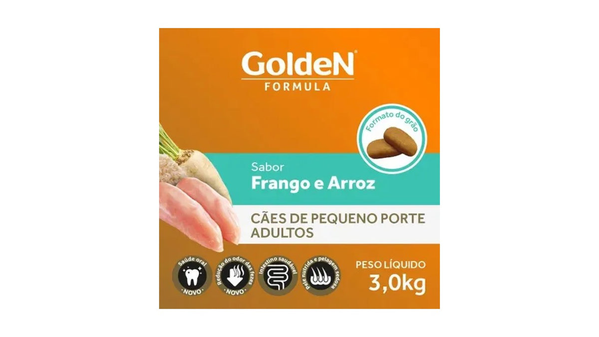 GoldeN® Adultos Razas Pequeñas, Sabor Pollo. 3 Kilos.