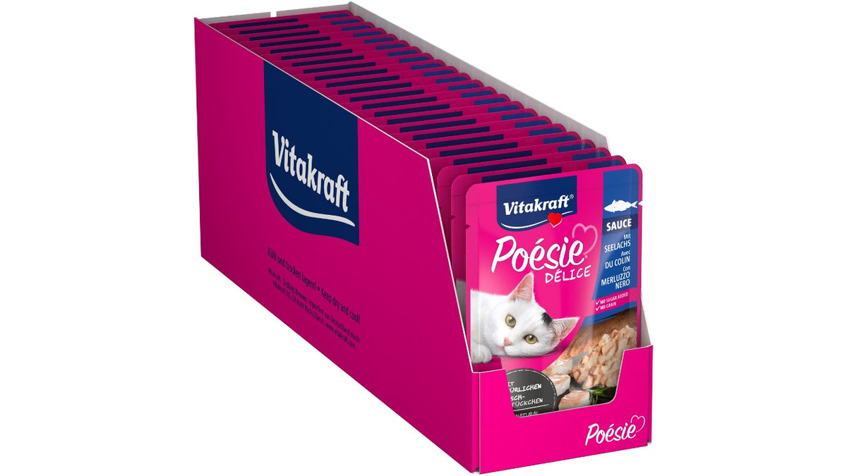 VITAKRAFT POESIE DELICE MERLUZA. 85 GRAMOS.