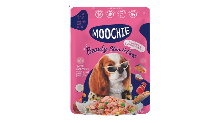 MOOCHIE BEAUTY SKIN AND COAT ( GRAIN FREE ). 70 GR.