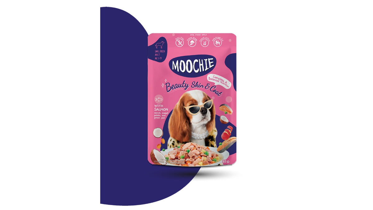 MOOCHIE BEAUTY SKIN AND COAT ( GRAIN FREE ). 70 GR.