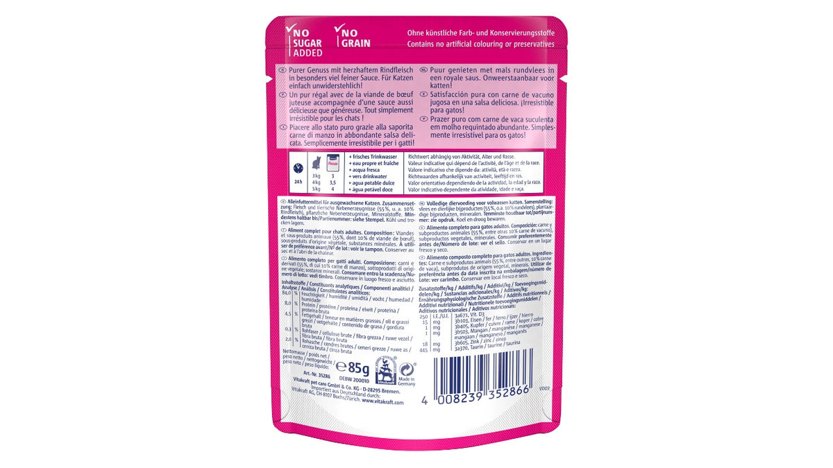VITAKRAFT POESIE DELICE CARNE. 85 GRAMOS.