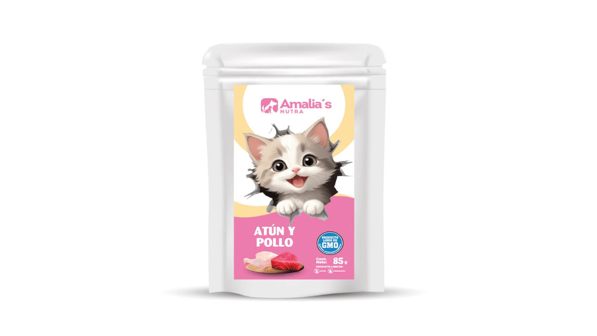 AMALIA'S NUTRA GATOS POUCH ATUN Y POLLO 85GR