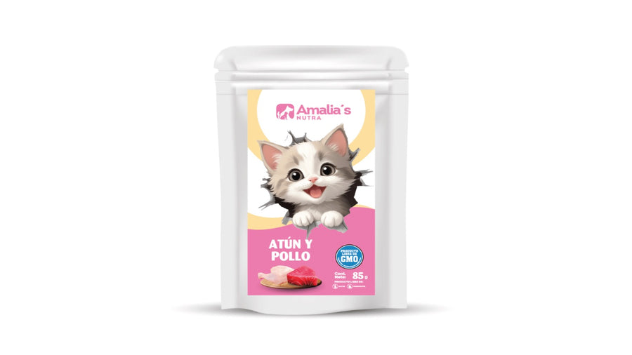 AMALIA'S NUTRA GATOS POUCH ATUN Y POLLO 85GR