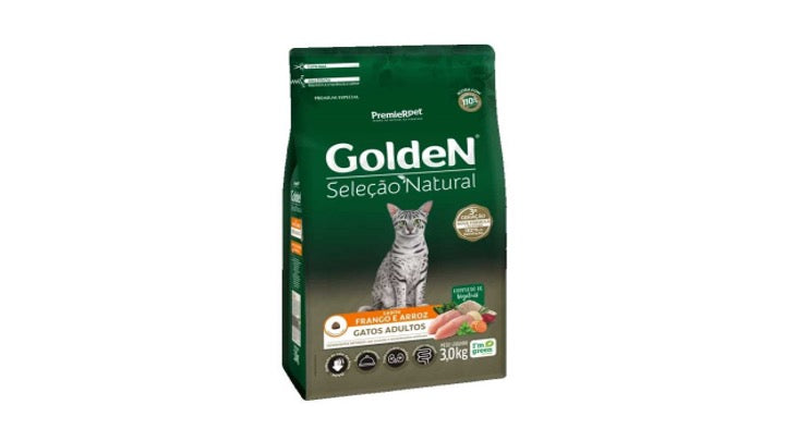 GoldeN® Selección Natural Gatos Adultos Sabor Pollo y Arroz. 10,1 Kilos.