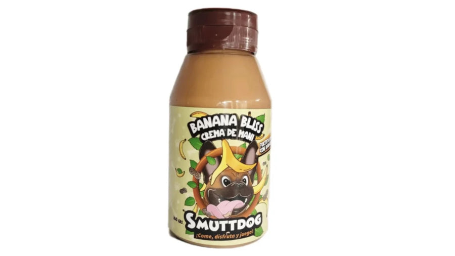 SMUTTDOG CREMA DE MANI CON BANANA. 260 GRAMOS.