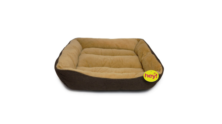 HEY! CAMA CONFORT CAFE Y BEIGE TALLA M