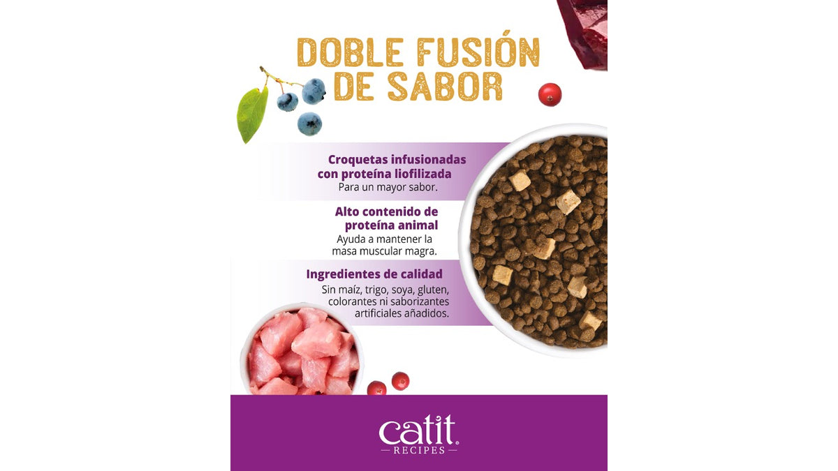CATIT RECIPES DOUBLE FUSION INDOOR. 1,8 KILOS.