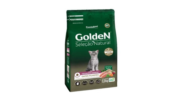 GoldeN® Selección Natural Gatos Gatitos Sabor Pollo y Arroz. 3 Kilos.