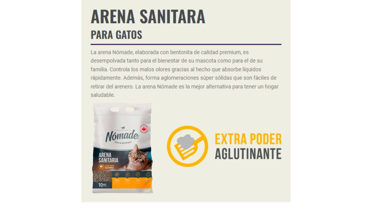 NOMADE EXTRA PODER AGLUTINANTE. 10 KILOS.