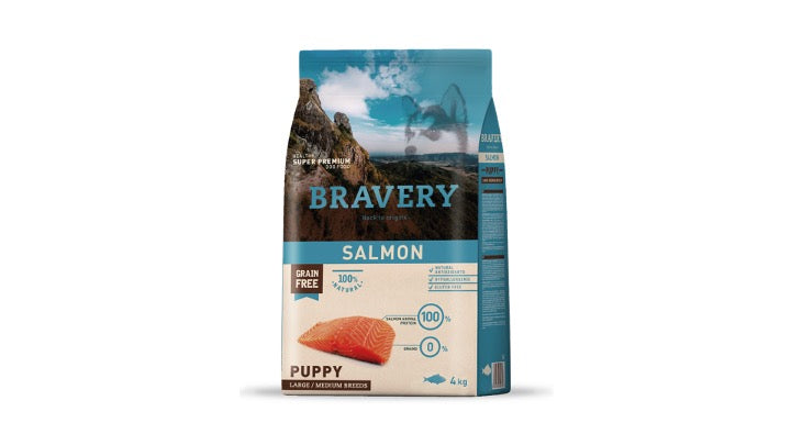 BRAVERY SALMON PUPPY LARGE/MEDIUM BREEDS 4 KG