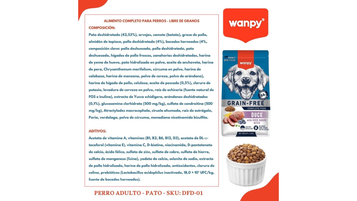 Wanpy Adulto Duck 1.5 KG