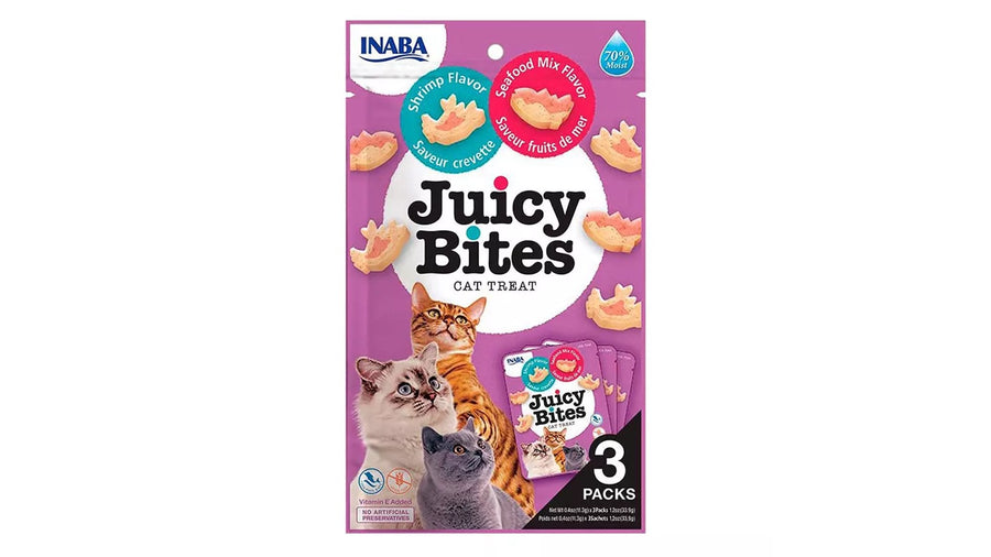 CHURU JUICY BITES, CAMARON Y MARISCO.