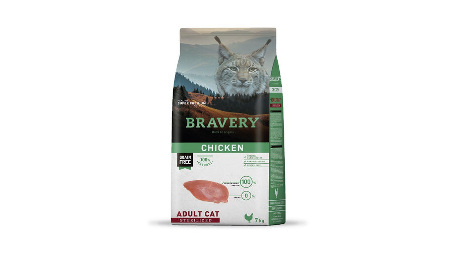 BRAVERY CHICKEN ADULT CAT STERILIZED 7 KILOS