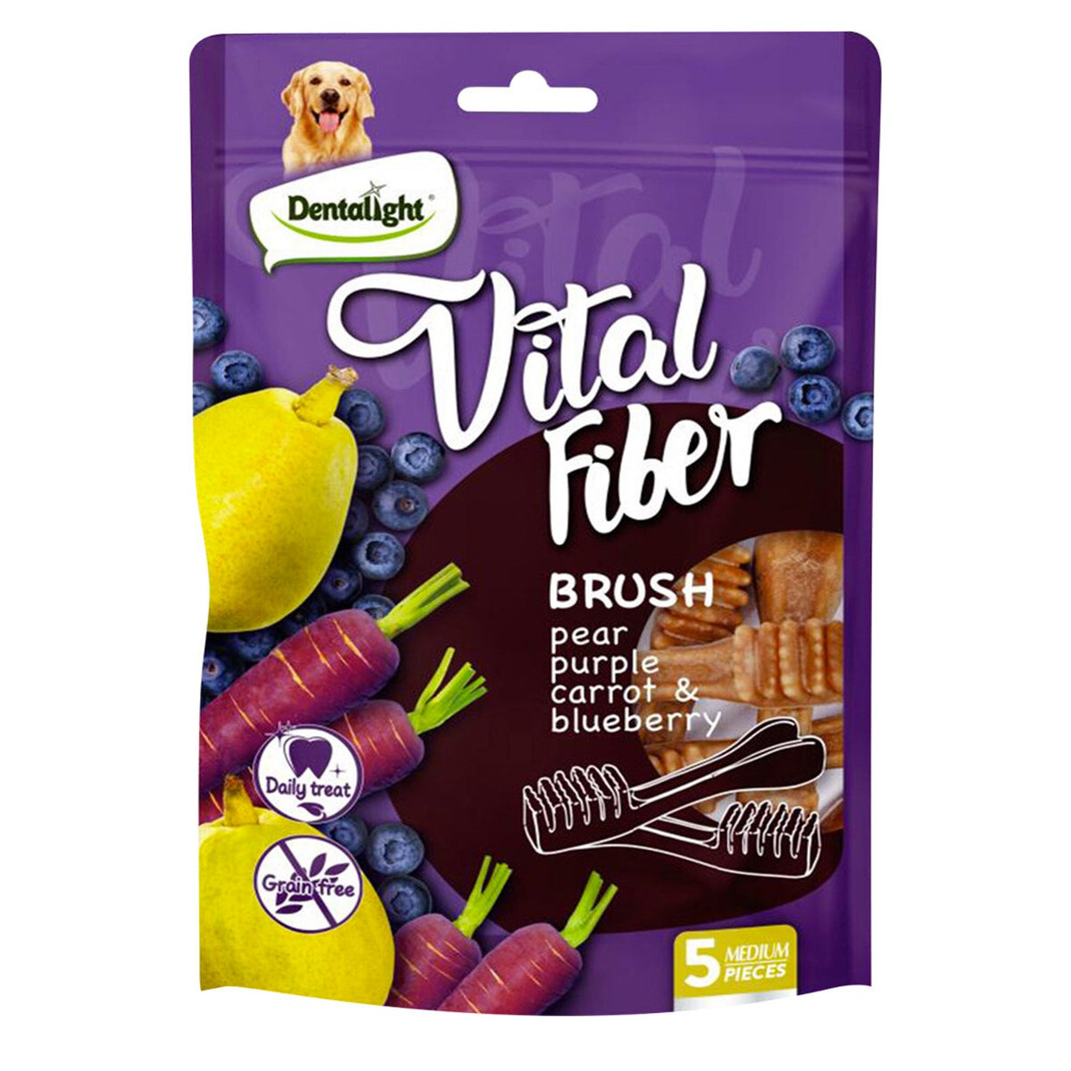 Vital Fiber Brush; Pera, Arandanos y Zanahoria Morada