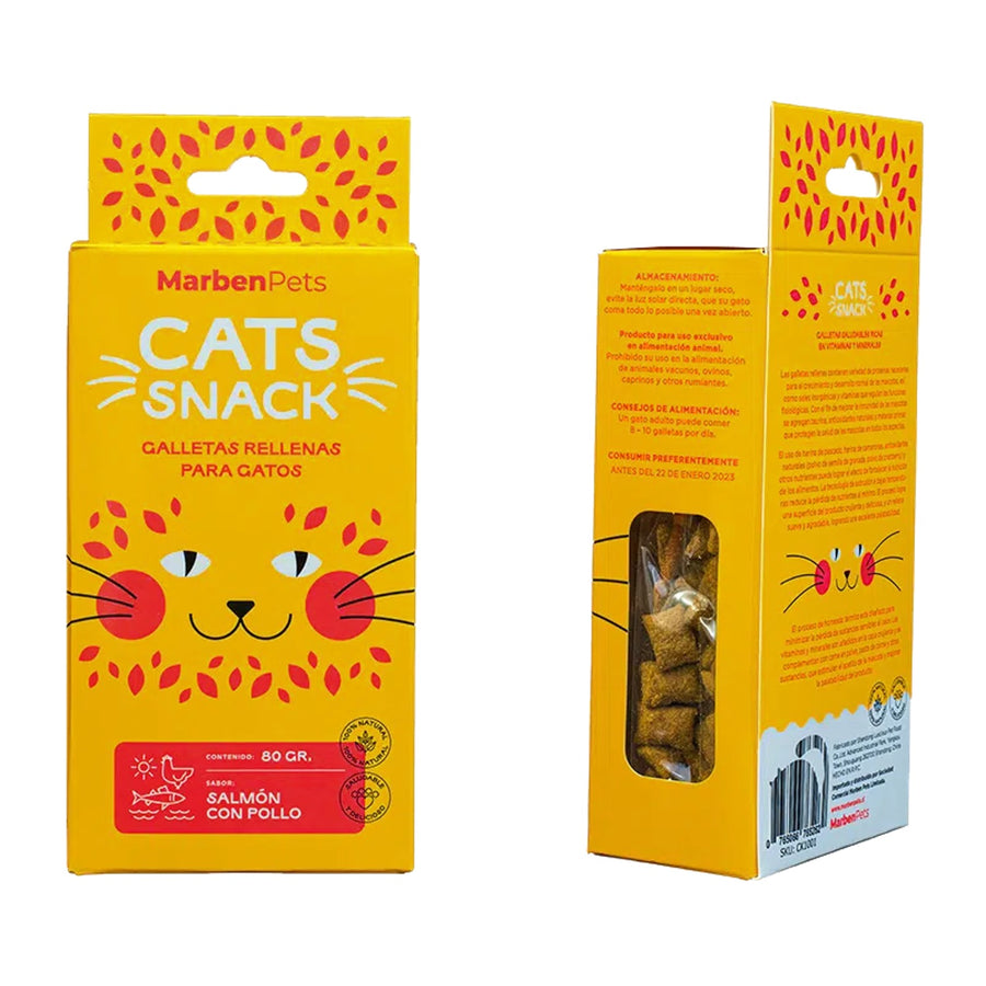 Galletas Cats Snack, Salmón con Pollo.